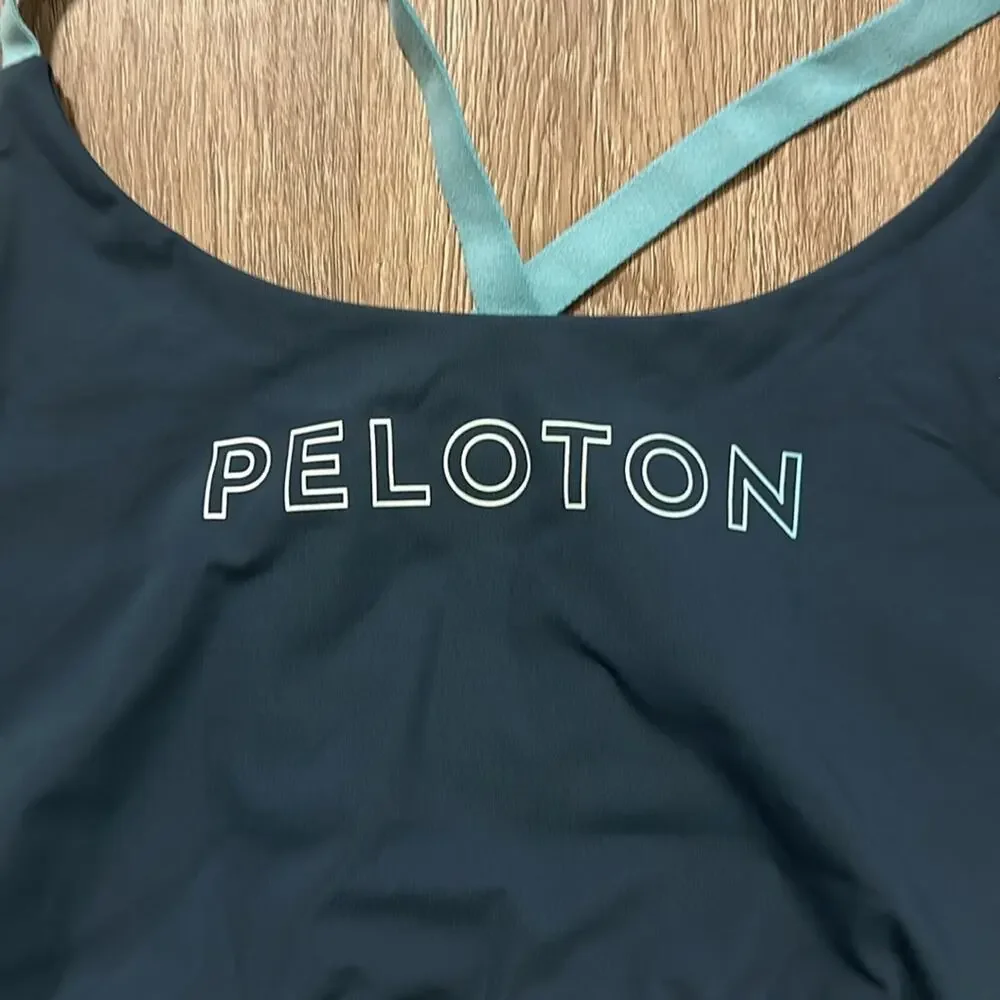 Peloton Renewed Control Color Block Mesh Back Sports Bra Navy Blue‎ Size 3X